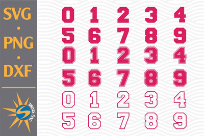 Sport Numbers SVG, PNG, DXF Digital Files Include SVG SVGStoreShop 