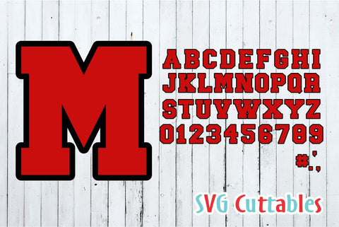 Sport outlined svg Alphabet with numbers SVG Svg Cuttables 