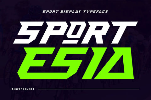 Sportesia - Modern and Techno-looking Display Font ahweproject 