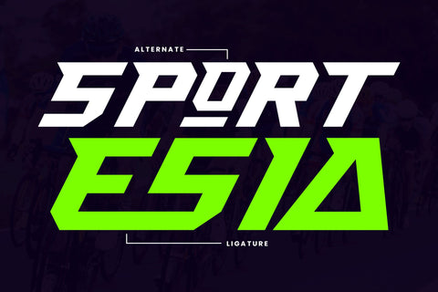 Sportesia - Modern and Techno-looking Display Font ahweproject 