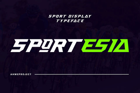 Sportesia - Modern and Techno-looking Display Font ahweproject 