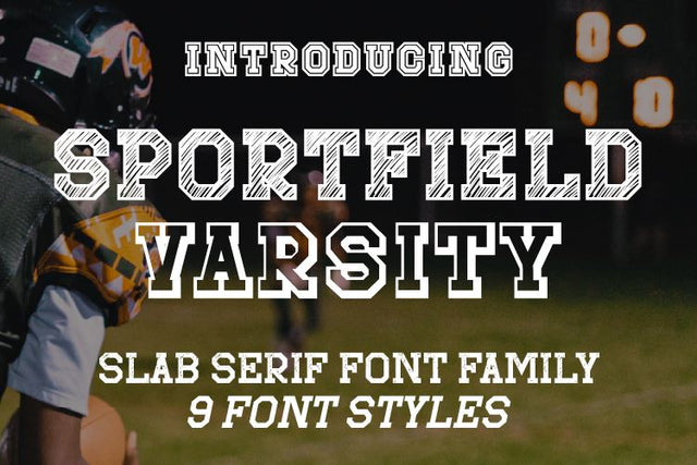 Sportfield Varsity - Sport Font Family Font Irvan Randi 