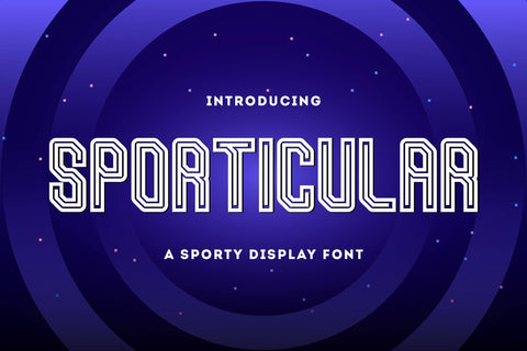 Sporticular - Sporty Display Font Font StringLabs 