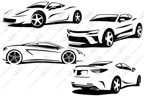 Sports Car Cut File Clipart PNG SVG EPS DXF PDF SVG nikola 