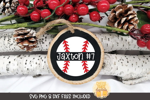 Sports Christmas Ornament SVG | Baseball SVG Cheese Toast Digitals 
