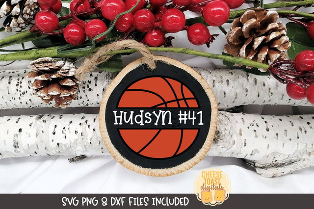 Sports Christmas Ornament SVG | Basketball SVG Cheese Toast Digitals 