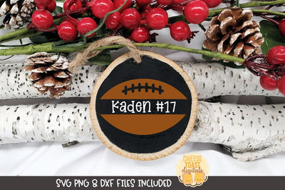 Sports Christmas Ornament SVG | Football SVG Cheese Toast Digitals 