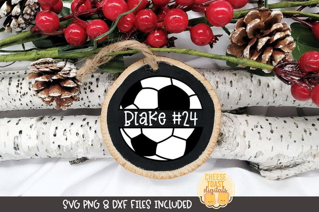 Sports Christmas Ornament SVG | Soccer SVG Cheese Toast Digitals 
