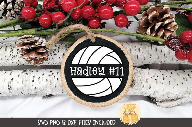 Sports Christmas Ornament SVG | Volleyball SVG Cheese Toast Digitals 