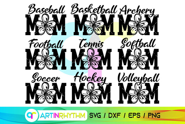 Sports mom svg bundle, Mother's Day svg SVG Artinrhythm shop 