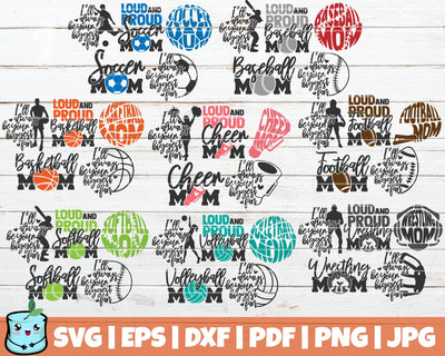 Sports Mom SVG Bundle SVG MintyMarshmallows 