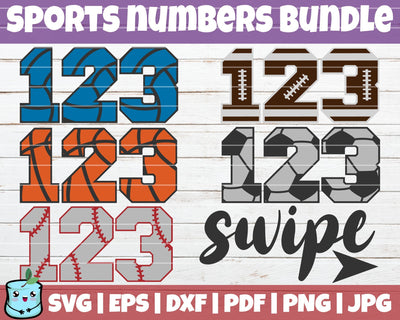 Sports Numbers SVG Bundle SVG MintyMarshmallows 