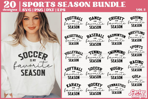 Sports Season SVG Bundle | Sports Mom SVG | Vol2 SVG Carla C Designs 