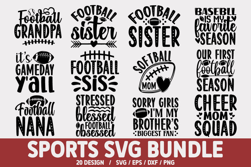 Sports SVG Bundle Cut File SVG akazaddesign 