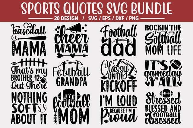 Sports SVG Bundle Cut File SVG akazaddesign 