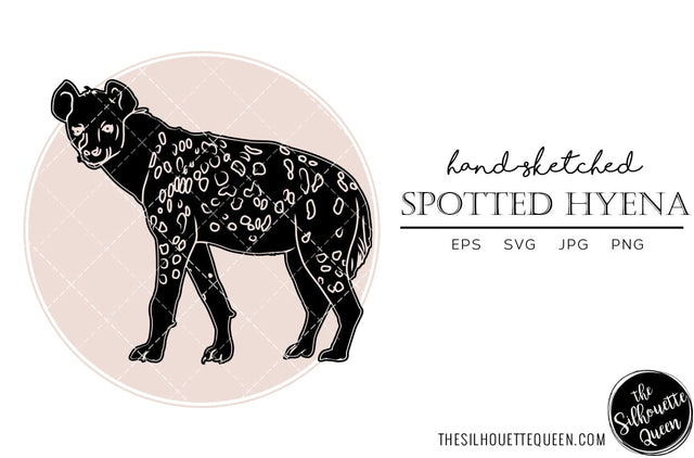 Spotted Hyena Sketch Vector SVG Loveleen Kaur 