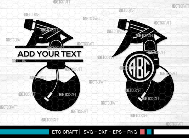 Spray Bottle Mnogram SVG, Split Mnogram SVG, Cleaner Spray Svg, Maid Service Svg, Water Spray Svg, Glass Cleaner Svg, Spray Bottle SVG ETC Craft 