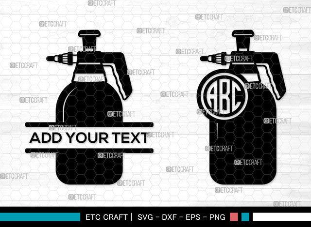 Spray Bottle Mnogram SVG, Split Mnogram SVG, Cleaner Spray Svg, Maid Service Svg, Water Spray Svg, Glass Cleaner Svg, Spray Bottle SVG ETC Craft 