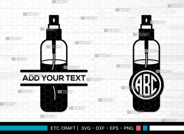 Spray Bottle Mnogram SVG, Split Mnogram SVG, Cleaner Spray Svg, Maid Service Svg, Water Spray Svg, Glass Cleaner Svg, Spray Bottle SVG ETC Craft 