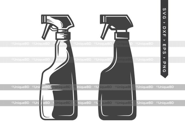 Spray Bottle SVG Cut File | Spray Cleaner Svg | Water Spray Svg | Maid Spray Bottle Svg | Spray Bottle Icon Svg | Spray Bottle Silhouette | Dxf | Eps | Png | Cut File SVG ETC Craft 