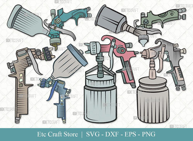 Spray Gun Clipart SVG Cut File | Paint Spray Gun Svg | Painting Svg | Paint Svg | Bundle SVG ETC Craft 
