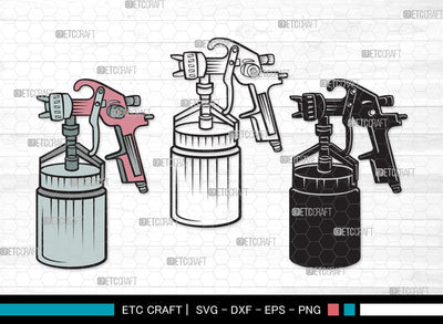 Spray Gun SVG | Paint Spray Gun Svg | Painting Svg | Paint Svg | Spray Gun Clipart SVG ETC Craft 