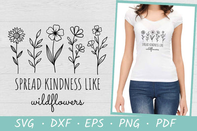 Spread kindness like wildflowers | Wildflower SVG | Flowers SVG Irina Ostapenko 