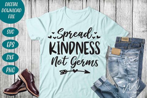 Spread kindness Not Germs svg,Kindergarten Teacher Svg, Cool Teacher T-shirt svg, Cut files, Funny Teacher Svg SVG Isabella Machell 