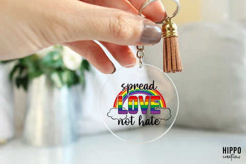 Spread Love Not Hate Gay Pride SVG SVG Hippo Creations 