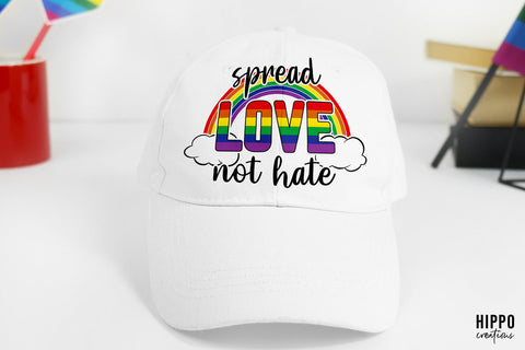 Spread Love Not Hate Gay Pride SVG SVG Hippo Creations 