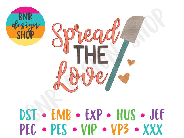 Spread the Love Embroidery Design Embroidery/Applique BNRDesignShop 