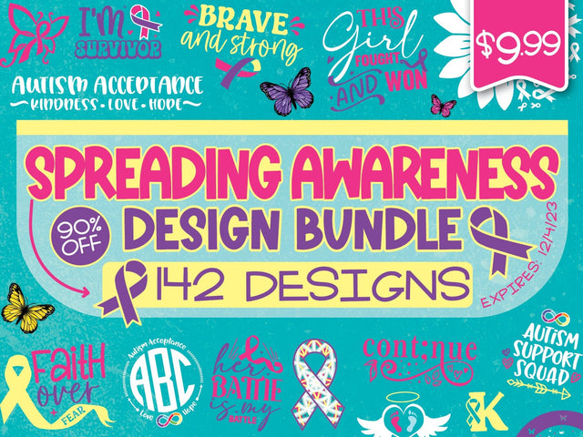 Spreading Awareness Design Bundle Bundle So Fontsy Design Shop 