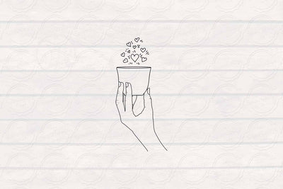 Spreading Heart from Hand Pot SVG SVG SmmrDesign 