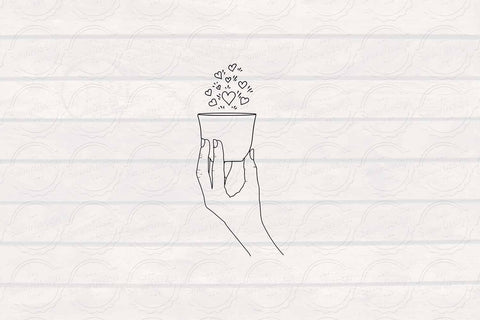 Spreading Heart from Hand Pot SVG SVG SmmrDesign 