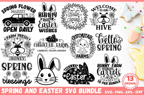 Spring And Easter SVG Bundle SVG DESIGNISTIC 
