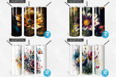 Spring And Flower Png Tumbler Bundle Sublimation Regulrcrative 