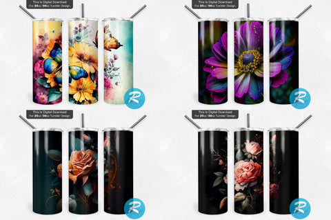 Spring And Flower Png Tumbler Bundle Sublimation Regulrcrative 