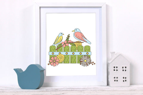 Spring birds - sublimation png Sublimation LuckyTurtleArt 
