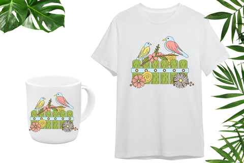Spring birds - sublimation png Sublimation LuckyTurtleArt 