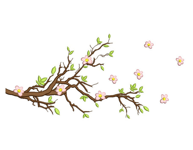 Spring Branch Embroidery Design, 4 sizes Embroidery/Applique DESIGNS Nino Nadaraia 