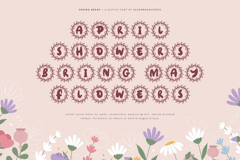 Spring Break - Decorative Display Font Font Alpaprana Studio 