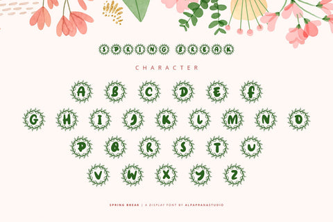 Spring Break - Decorative Display Font Font Alpaprana Studio 