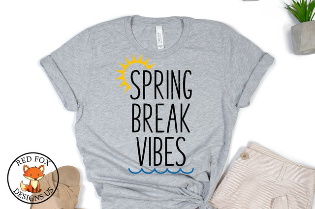 Spring Break Vibes, Spring Svg Png Dxf Cut Files SVG RedFoxDesignsUS 