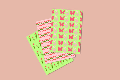 Spring Bundle Seamless Digital Paper & Vectors JPG SVG DXF EPS SVG TheCrafterDepot 