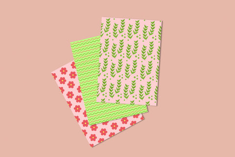 Spring Bundle Seamless Digital Paper & Vectors JPG SVG DXF EPS SVG TheCrafterDepot 