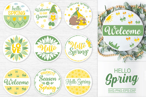 Spring Bundle Svg, Door Hanger Svg, Front Door Decor Svg SVG SvgMonkeys 