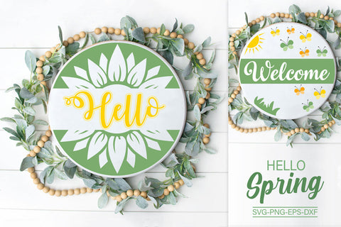 Spring Bundle Svg, Door Hanger Svg, Front Door Decor Svg SVG SvgMonkeys 