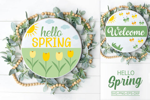 Spring Bundle Svg, Door Hanger Svg, Front Door Decor Svg SVG SvgMonkeys 
