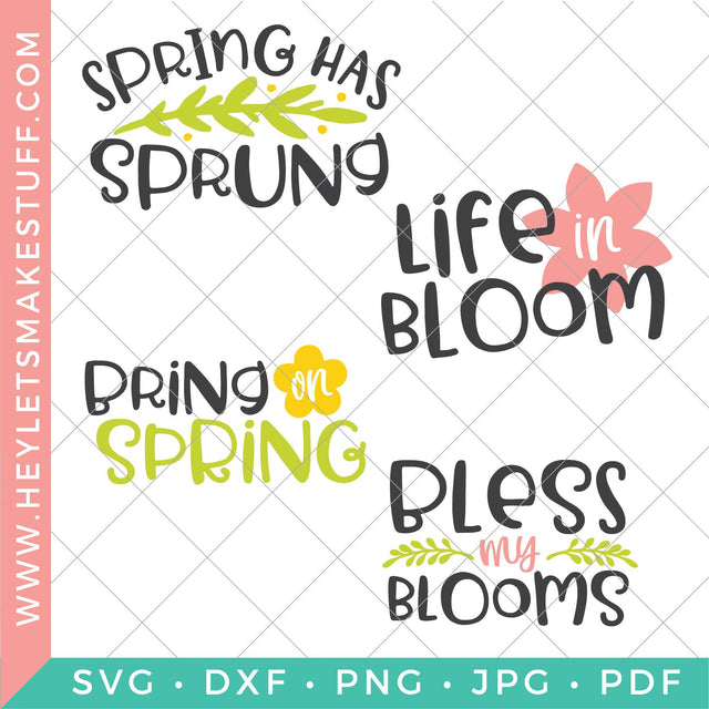 Spring Bundle SVG Hey Let's Make Stuff 