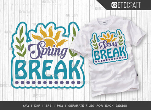 Spring Bundle Vol-06 | Spring Babe Svg | Spring Break Svg | Spring Break Vibes Svg | Springtime Vibes Svg | Spring Quote Design SVG ETC Craft 